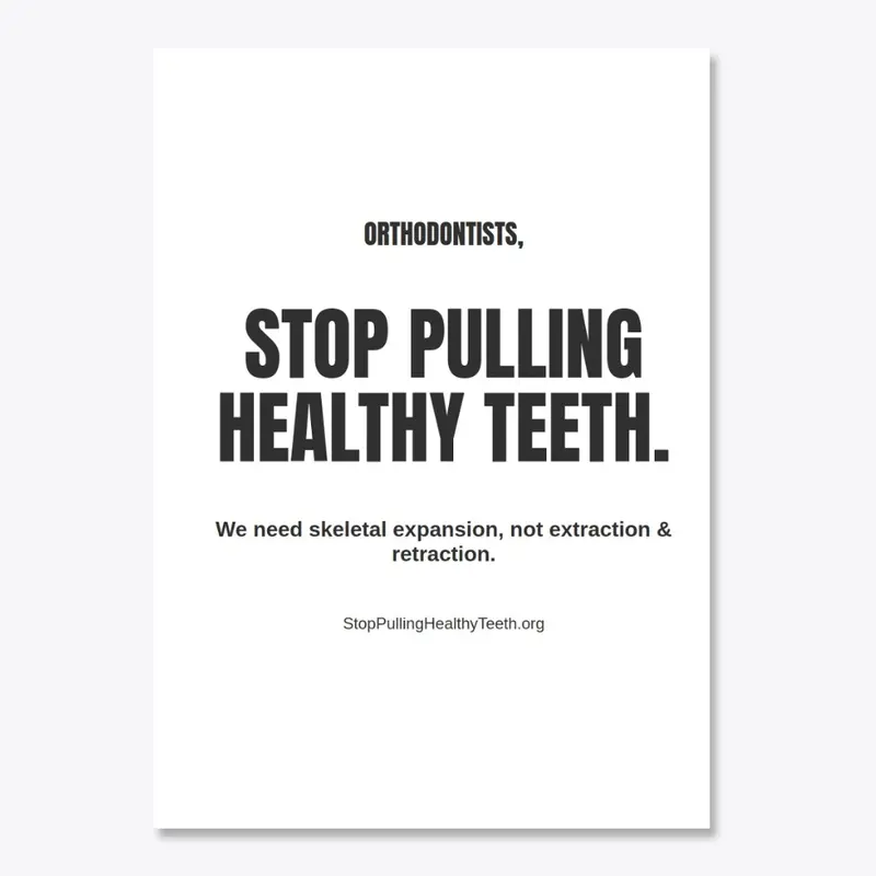 Stop Pulling Healthy Teeth Sticker